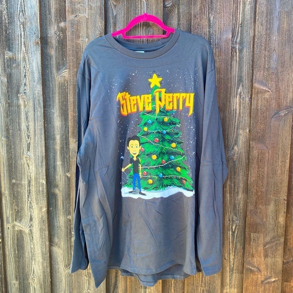 Steve Perry Holiday Christmas Long Sleeve Tee NWOT 3X - Picture 5 of 5